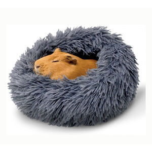 Soothing Guinea Pig Hideout, Doughnut Guinea Pig Bed with Hooded Cover, Washa...